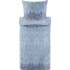 Bassetti Isolabella 9329903 Постельное белье + 1 наволочка 100% хлопок сатин в лазурно-голубом цвете C1, размеры: 135 x 200 см + 1 K 80 x 80 см