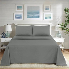 Простыня CHARKHAH из смеси полиэстера и хлопка, ультрамягкая, однотонная, окрашенная в модные цвета, гостиничная коллекция, идеально подходит 