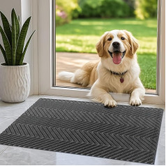 placeroom Крытый открытый дверной коврик Моющийся нескользящий коврик для кухни серый (50x80 см)