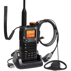 HYS Quansheng UV-K5(8) VHF UHF 5W Walkie Talkie Long Range Rechargeable Two-Way Radio (with Screw Mount), 200 Channel VOX Function, Built-in LED Light (K5(8))