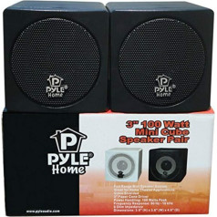Дебютный куб Pyle PCB3BK Black мощностью 100 Вт RMS и 200 Вт Max 9,00 см для домашнего кинотеатра, ПК, планшета, MP3, Dolby Digital Surround TV или спутниковой системы или 