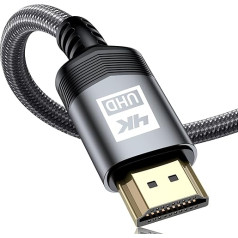 Кабель HDMI 4K sweguard 20 метров, HDMI 2.0 to HDMI Cable 4K @ 60Hz 18Gbps Nylon Braided Cable, Gold-Plated Connectors with Ethernet/Audio Return Channel, Compatible Video 4K UHD 2160p, HD 1080p, Xbox