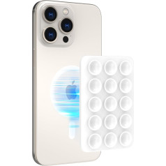 AHASTYLE Силиконовый держатель телефона на присоске для iPhone 16/15/14/13/12, магнитная присоска для iPhone MagSafe, зеркальный держатель телефона для душа, д