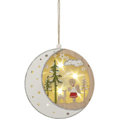 HGD Деревянное украшение для окон, белый, 18 см