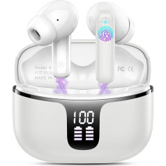 Bluetooth наушники, беспроводные Bluetooth 5.3 наушники-вкладыши с 4 ENC микрофон, шумоподавление наушники светодиодный дисплей, беспроводные наушник