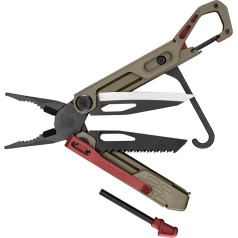 Gerber Stakeout Spark 1070226 Мультитул с 10 функциями, кемпинговый инструмент с плоскогубцами для фиксации рамок, огнивом, карабином и многим другим, ко