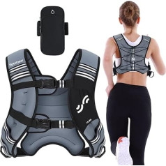 Sportneer Утяжеленный жилет со светоотражающими полосами для тяжелой атлетики, бега и фитнеса 3,6 кг 5,4 кг 6,8 кг 9 кг 11 кг Размер груди Регулируемы