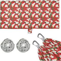 Мультфильм Калла Лилия Красный Цветок Открытый Гамак с Подвесной Веревки Висит Гамак для Патио Задний Двор Лаунж База