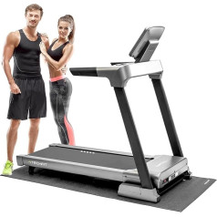 Резиновый коврик для фитнеса TechFit - нескользящее напольное покрытие для беговых дорожек, велотренажеров, румпелей и тренажеров 198 x 92 x 0,6 см