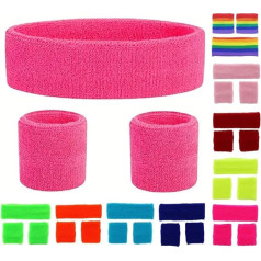 Комплект из неоновой повязки на голову и повязки на запястье