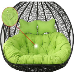 Подушка для уличных двухместных качелей, мягкий глубокий дизайн в виде яйца, полностью наполнена, ремни в комплект не входят, идеально подх