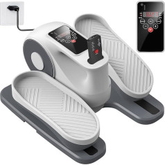 Healfith Mini Cross Trainer для дома, электрический эллиптический тренажер, тренажер для ног с экраном и пультом дистанционного управления, педальный 