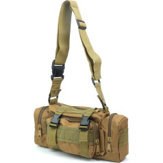 Jipemtra Сумка для рыбалки с держателем для удочки Водостойкая сумка для рыболовных снастей на талии для использования на открытом воздухе, ню