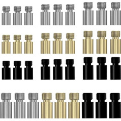 dcvbny Гири для дротиков из латуни, меди, нить 2BA, 1,5 г, 2 г, 2,5 г, 3 г, со стальным наконечником, 36 штук, черные, серебряные, золотые