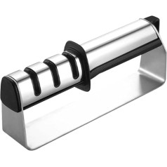 CHENHOJU 3-ступенчатая точилка для ножей, портативная точилка для ножей из нержавеющей стали, домашний инструмент для заточки ножей для восста