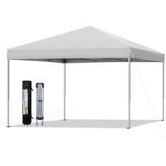 VOYSIGN 25,4 x 25,4 см. Всплывающая палатка, мгновенная защита от солнца для использования на открытом воздухе, белая, включая 1 x сумку на колесиках,