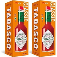 Соус TABASCO Original Red Pepper Sauce (2 x 350 мл) - самый экономичный вариант. Острый соус, изготовленный только из трех 100% натуральных ингредиентов, 3 года с