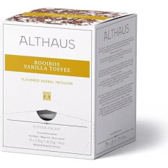 Althaus Rooibos Vanilla Toffee, ароматизированный травяной чай, 15 пакетиков-пирамидок, 41,25 г