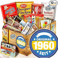 Оригинал с 1960 года - коробка для конфет с товарами DDR - подарок на день рождения 1960 года