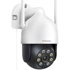Jennov 5MP наружная WiFi камера наблюдения, дополнительная камера, автоматическое отслеживание, запись 24/7, цветное ночное видение, обнаружение д