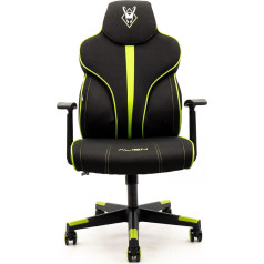 Настольное/игровое кресло Stinger Station Alien Green - искусственная кожа, спинка с подушкой, подлокотники, мягкий подголовник, регулируемая высота, з