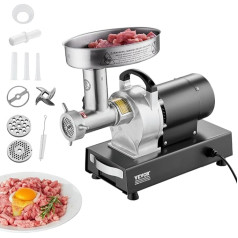 VEVOR Коммерческий Электрический Мясорубка Колбаса Машина 2.72 кг/мин 350 Вт Промышленный Мясорубка с лезвием и шлифовальный диск, многофункцио