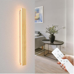 AOLED LED Wall Light Indoor Long Bamboo Wall Lamp Dimmable with Remote Control 21 W Living Room Lamp Bedroom Lamp Hallway Lamp 60 cm Wall Lighting for Staircase Balcony Children's Room Bedroom