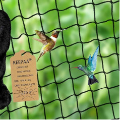 Сетка для защиты птиц Садовая сетка Сетка для пруда с отверстиями 2,5 х 2,5 см Сетка 15 м х 15 м Черная (15 м х 15 м - 2,5 см)