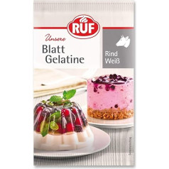 RUF Лист говяжьего желатина, сертифицированный Халяль, 100% говяжий желатин, Халяль продукты, скрепление тортов, десертов и халяльных сладост
