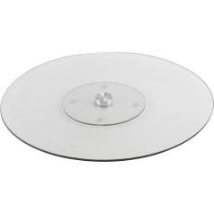 Apollo The Housewares Lazy Susan Glass Lazy Susan, 50 см, Стильная вращающаяся центральная часть для легкого развлечения, идеально подходит для ресторанов и больш