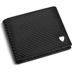 TEEHON® Мужской кошелек с отделением для монет - сертифицированный TÜV RFID, NFC защита - просторный кошелек для мужчин с подарочной коробкой (карб