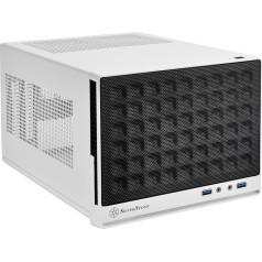 SilverStone SST-SG13WB - компактный компьютерный корпус Sugo Mini-ITX, сетчатая передняя панель, черно-белый