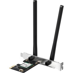 MERCUSYS MA80XE TP-Link WiFi 6 WiFi Card PCIe AX3000Mbps Bluetooth 5.3 Dual Band (5GHz/2.4GHz), Intel Wi-Fi 6E, WPA3, MU-MIMO, OFDMA, WiFi Card PC, Hard Drive, Windows 11/10, Wi-FI 6 AX3000