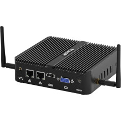 HISTTON N100 мини ПК без вентилятора, DDR4 8GB RAM 128GB SSD, промышленный ПК с 2 RS232 COM, Dual LAN, WiFi 5, BT4.2, HDMI/VGA порт, мини настольный компьютер Windows 11 Pro