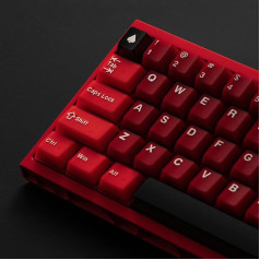 164 клавиши красные полупрозрачные колпачки PBT Doubleshot Keycaps Set Fit for 61/64/87/104/108 Cherry Mx Switch Mechanical Keyboard