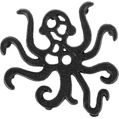 SUMTree 1 Pack Heavy Duty Cast Iron Octopus Trivet Decorative Coasters Pot Holder