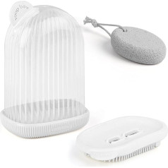 Belle Vous Seifendose & Bürste - Reise-Seifenschale & Deckel für Schule/Fitnessstudio - Tragbarer Seifenbehälter/Seifenhalter für Badezimmer Dusche - Reise-Seifenetui