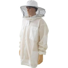 Imkereibedarf Imker-Anti-Bienen-Anzug, 3-lagi, atmungsaktive, belüftete Schutzkleidung, Imkerjacke mit abnehmbarem Sicherheitsschleier, Hutanzü(XL)