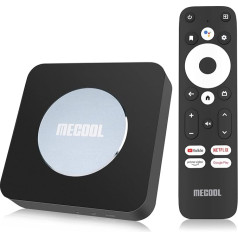 MECOOL KM2 Plus Android TV Box 11 дюймов 2G+16G с Netflix Сертифицированный S905X4-B 4K потокового медиа-плеер Сертифицированный голосовой помощник Google Disney + Prime Video W