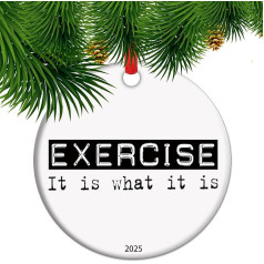 Упражнение Это то, что есть - Xmas фитнес орнамент, Merry Fitmas и счастливый Новый год тренировки тренажерный зал подарок 2024