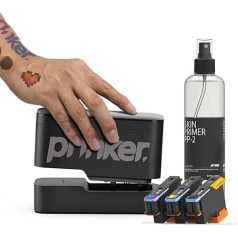 PRINKER. Чехол для временных татуировок COLOR YOUR WAY для мгновенных временных татуировок с косметикой Premium Full Colour + Black Ink - (черный)