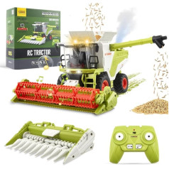 RC Комбайн Жатва Игрушка Дистанционно Управляемый Комбайн Жатва Трактор Большой с Брызги, Свет и Звук, 2.4 ГГц, 1:24, Кукуруза Измельчитель Вече