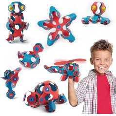 Clixo Crew Развивающая игрушка для детей от 4 лет, Набор игрушек с магнитными строительными блоками для девочек и мальчиков, детская игрушка Мон