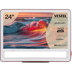 Vestel TV 24HA9940RB 24-дюймовый Android Smart TV HD-Ready портативный HDR телевизор со встроенным тройным тюнером LED телевизор красный