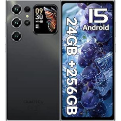 OUKITEL C62 Pro Android 15 смартфон без контракта, 24 Гб + 256 Гб мобильный телефон дешево, 6,88 дюйма 90 Гц дисплей с 1,81 дюйма задний экран, 5150 мАч мобильный т