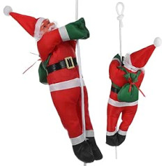 Beavorty Climbing Santa Claus 1 Santa Doll Climbing on a Rope Ornament for Hanging Christmas Decoration Santa Doll for Christmas Tree Fireplace