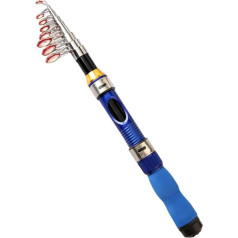 Angelrute Tragbare Teleskop Angelrute FRP Faser Angelrute Meer Boot Felsen Fisch Angelrute Hohe Qualität Angelrolle 1,5 m/1,9 m/2,3 M Tragbare Angelrute (1.5m Fishing Rod)