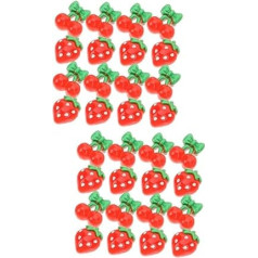 FRCOLOR Клубника Nail Art Смола Рука Волосы Помада Блеск Для Ногтей Nail Art Вишня Ломтики Ногтей Фрукты Ломтики Персик Клубника Фрукты Вырезать Вишн