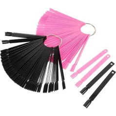 Baluue 200 Stück Teiliges Nagel Farbpalette Fächerförmige Nagellack Farbdisplay Sticks Wiederverwendbar Bruchsicher Leicht zu Reinigen Professionelles Nageldesign Zubehör für Salon und