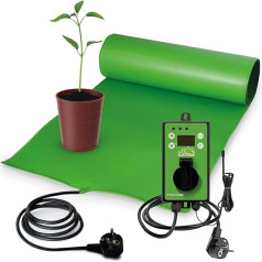 Нагревательный мат Bio Green Growing Booster с цифровым термостатом для растений 30 x 60 см 32 Вт Водонепроницаемая тепловая пластина для семян и черенко